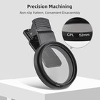 52mm Cpl Filter For Phone Camera Lens Clip-on Polarizer Filter   Phone Lens Clip