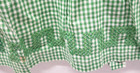 Vintage Green And White Gingham 1 2 Apron Tie Waist Cross Stitch Accents
