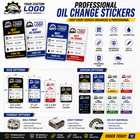 Oil Change Reminder Stickers Vynil With Company Logo 1000
