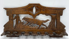 Antique German Black Forest Pipe Holder Mid-1900 s Woodwork