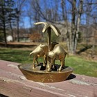 Brass Camel With Palm Trees  thingamabob  Decoration Vintage