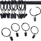 Curtain Clip Rings  Openable Metal Hooks  Rustproof Finish For Window Rods