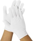 Medium White Cotton Gloves - 12 Pairs For Handling Coins  Cds  And Films