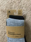 Burton Weekend Midweight Snowboard Ski Socks 2pack Black Gray Men Large10 5-13 5