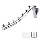 Folding Wall Mounted Clothes Hanger Rack  Stainless Steel 1 Pack 7 Hooks