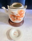 Antique Qing Dynasty Hand Painted Iron Red Foo Dog Porcelain Teapot