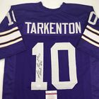 Autographed signed Fran Tarkenton Hof 86 Minnesota Purple Jersey Jsa Coa