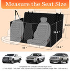 Xxl Floor Dog Hammock Truck  Suv Flip Up Rear Seats Waterproof Seat Covers Black