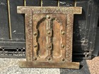 Rare Old Vintage Hand Craved Hand Painted Brass Work Solid Wooden Window Door