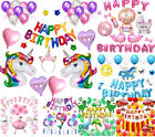 Pretty Happy Birthday Decorations Set Theme Party Supplies Banner Balloons Girls