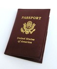 Usa Passport Cover Bifold Wallet Travel Leather Document Organizer