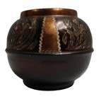 Copper Pot Akincilar Imports Copper Hand Etched 3    Tall Turkish Made Vintage