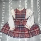 Vintage Vtg Peaches   Cream Ruffles Baby Toddler Dress Size 1t Party 1970 1980