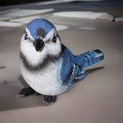 Blue Jay Figurine  Hand Painted  2 1 2 Inches Tall 