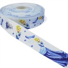 Grosgrain Ribbon  light Blue X Anime Pattern 