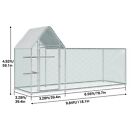 3x10 Ft Metal Chicken Coop Chicken Run House Poultry Habitat Cage W chickenperch