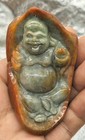 Certified Chinese Jadeite Carving     Hand Carved Decorative Sculpture Tawny 