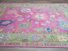 Turkish Hand Made Bohemian Oushak Contemporary Design  Turkish Rug 8x10 Ft