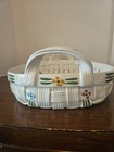 Vintage Porcelain Hand Painted Basket White With Floral