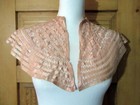 Antique Handmade Pink Silk Ribbon Ladies Collar With Needlewoven Embroidery
