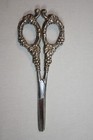Vintage Grape Scissors Sheers Wilco   Wagoner Co Sterling Silver Handle  6 1 2