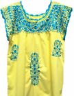 Mexican Embroidered Women s Blouse Hand Stitch Floral Peasant Top M l 