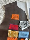 Vintage Adult Indian Guides Ymca Y-guides Childrens Vest Leather With Patches