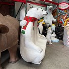 Christmas Polar Bears Bench Life Size Statue Furniture Photo Op Prop Display