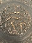 Antique Bronze Hindu Plate 12 5    Diameter Incredible Detail Hindu God Indian