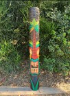 5 Foot Set Of Hand Carved Wooden Tiki Totem Masks Tropical Bar Patio Decor 5 x7 