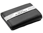 New Mens Black Leather Trifold Wallet Id Window Credit Card Case Id Holder Purse