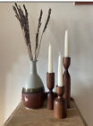 Wooden Scandinavian Candlestick Holders Set Of 3  Minimalist Scandinavian Style
