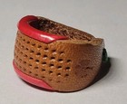 Leather Thimble Ring For Sewing Quilting Crafting Embroidery Needlework 