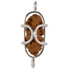 1 Mukhi Rudraksha 15 39 Mm Java Bead   Grade A Collector Ek Mukhi In Silver Cage
