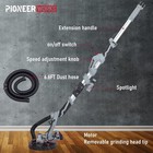 Drywall Sander 710w Adjustable Handle 6 6ft Dust Hose Variable Speed 6 Discs