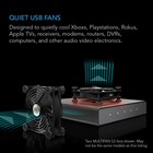 Multifan S7  Quiet Dual 120mm Usb Cooling Fan For Receiver Dvr Computer Cabinets