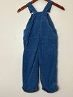 Dotty Dungarees Blue Corduroy Lined Bib Overalls Unisex Youth 4-5