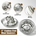 2008-2026 Chevy Gmc 3500 17   Snap On Stainless Steel Dual Wheel Simulator 8 Lug