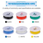 16 18 20 22 24 26 28 30 Awg Electric Wire Stranded Cable Kit 6 Colors Silicone
