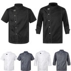 Us Mens Chef Coat Jacket Restaurant Kitchen Workwear Cooking Baking Uniforms