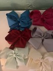 12 Nylon Headbands With 6 Inch Bows In Multicolored For Babies And Toddlers