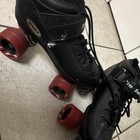 Riedell Dart Black Roller Skates With Red Wheels