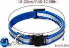  Reflective Cat Collars Quick Release Kitten Safety Breakaway Bell 6 Pack