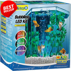 1 Gallon Led Aquarium Kit Hexagon Tank Color Changing Bubbling Light - Us