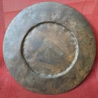 Antique Primitive Metal Plate - Tin Pewter Steel  19th C Kitchen Civil War  