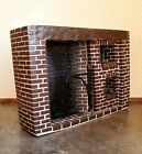 Dollhouse Miniature Large Fireplace Brick Walk-in Style Colonial 1 12 Scale
