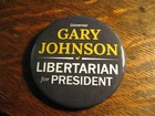 Governor Gary Johnson Campaign Pin - Usa President Libertarian Election Button