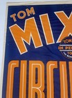 Vintage Original 28x21 Inch Tom Mix Circus Poster Blue orange