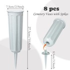 Cemetery Vases Plastic Memorial Flower Vases With Spikes For Grave Cemetery D