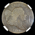 1794 Flowing Hair Half Cent     Ngc Good Details     1 2c Coin Scarce    trusted   